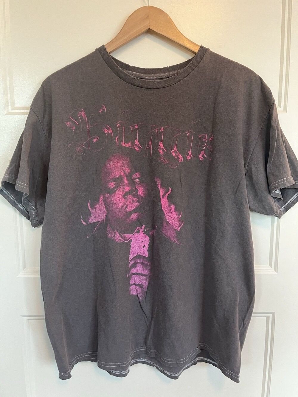 The Notorious B.I.G. Graphic T-Shirt Gray L/XL Rap & Hip Hop Music Tee